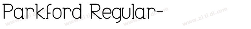 Parkford Regular字体转换